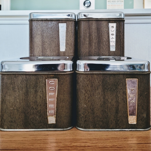 FINAL PRICE DROP Vintage 60s BeautyWare Chrome Canister set - Picture 2 of 6